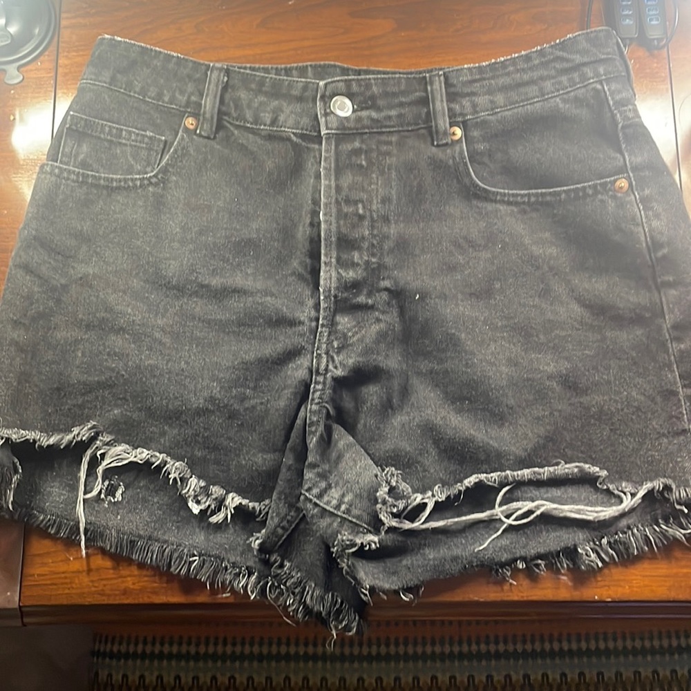 black shorts